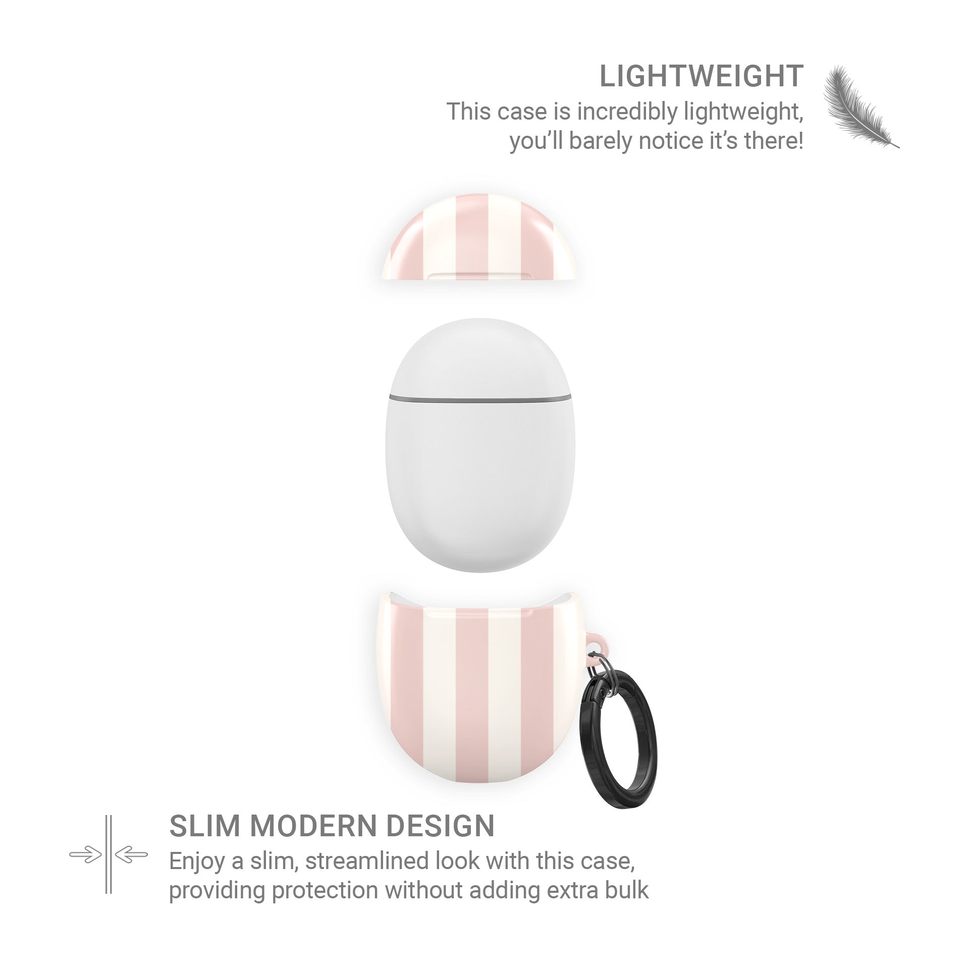 blush pink striped pixel buds case aesthetic earbuds cover soft pink google buds case minimal stripe glossy slim protective case