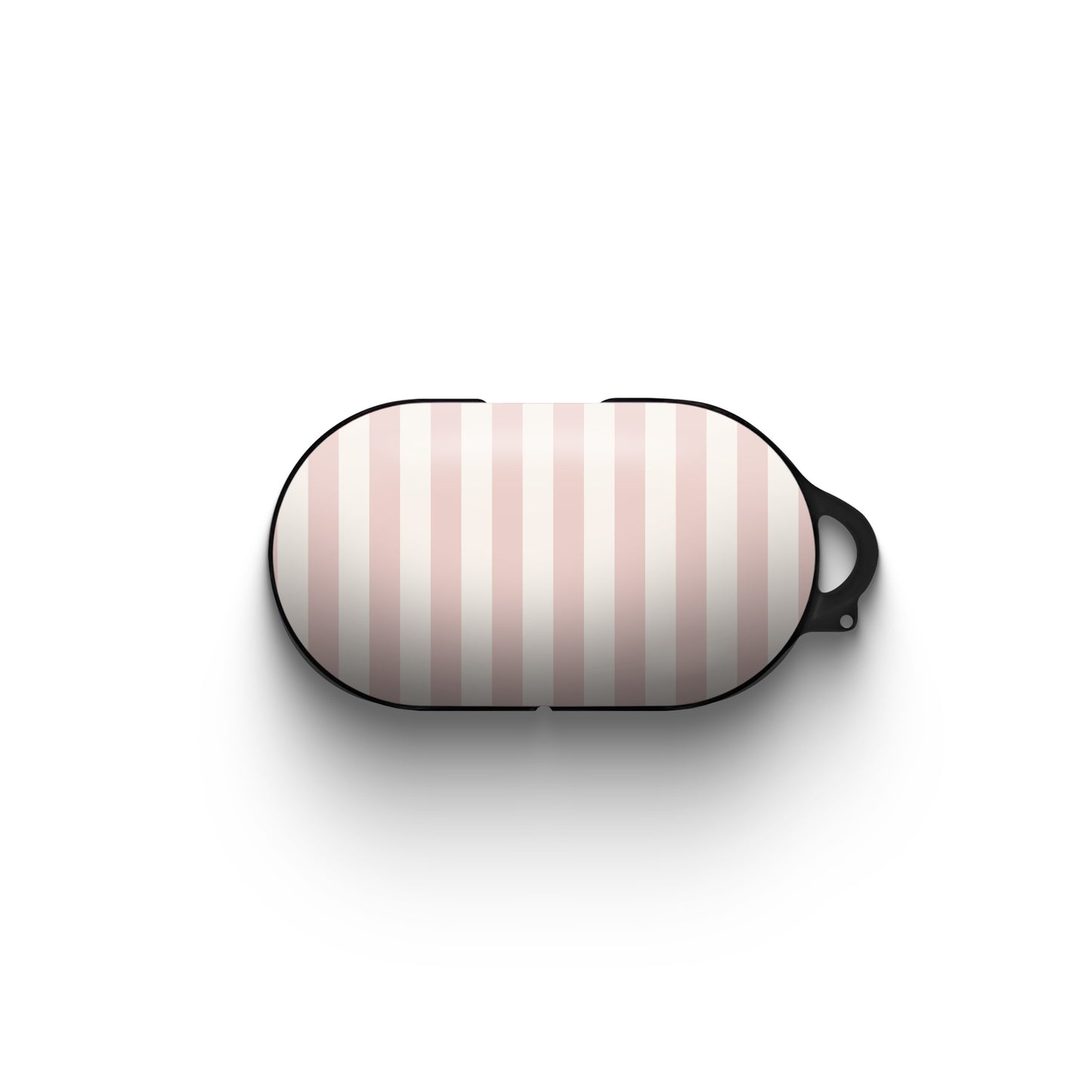 pink striped samsung buds case croissant pattern earbuds case cute aesthetic buds cover glossy slim protective case parisian style tech accessory