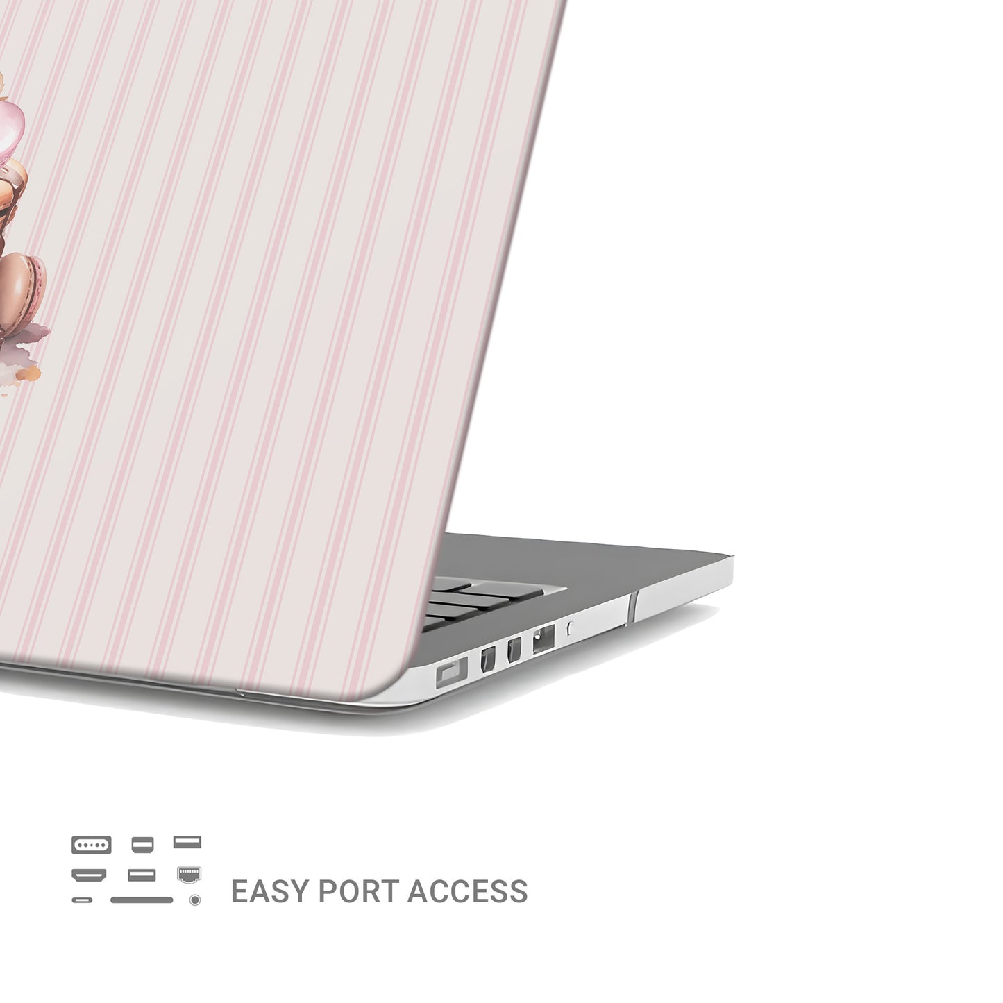 Slim MacBook protective case base with airflow vents and stabilising rubber feet