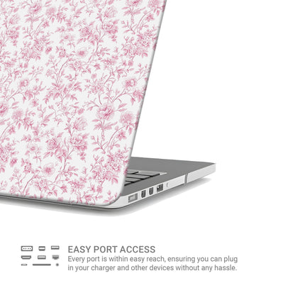 MacBook Case – slim rose floral hard shell cover for Air and Pro