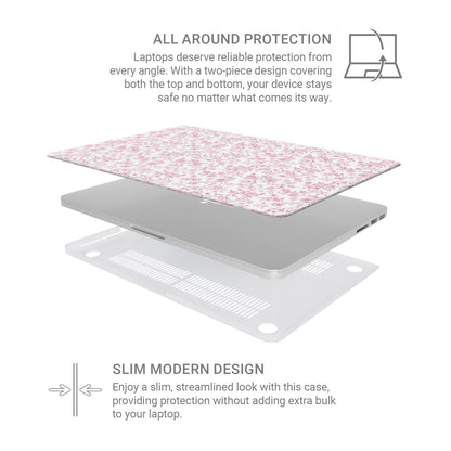 MacBook Case – slim rose floral hard shell cover for Air and Pro
