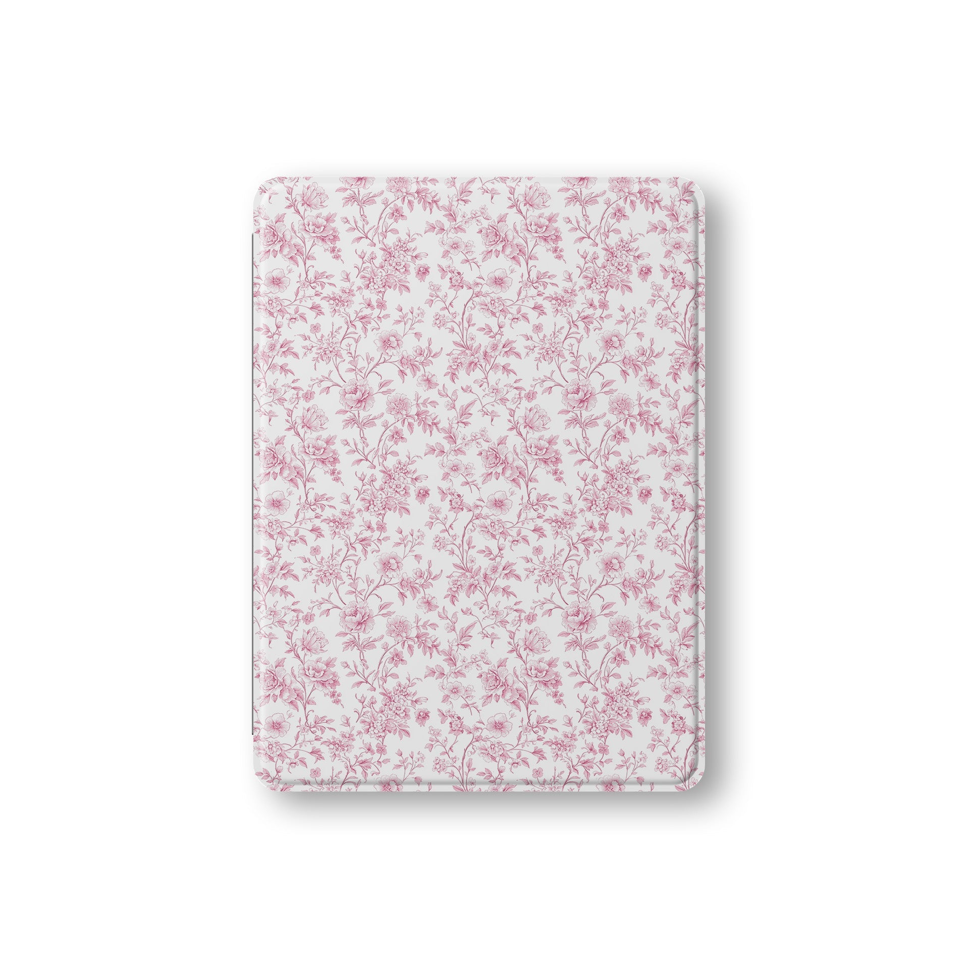 Slim iPad Pro case with Apple Pencil slot and pink floral design