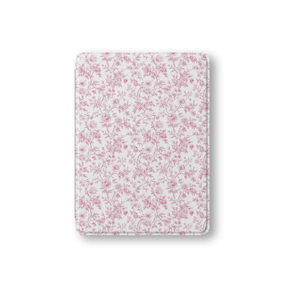 Slim iPad Pro case with Apple Pencil slot and pink floral design