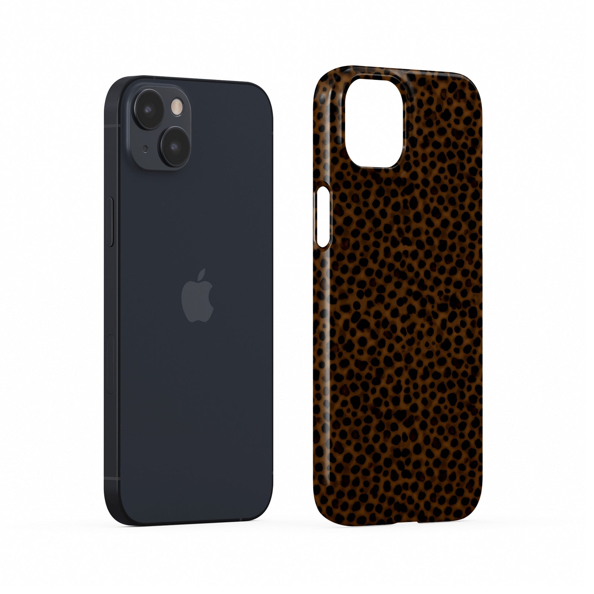 Primal Shade Snap Phone Case in glossy brown and black leopard print design – Ink and Ember Collection by Case & Charm