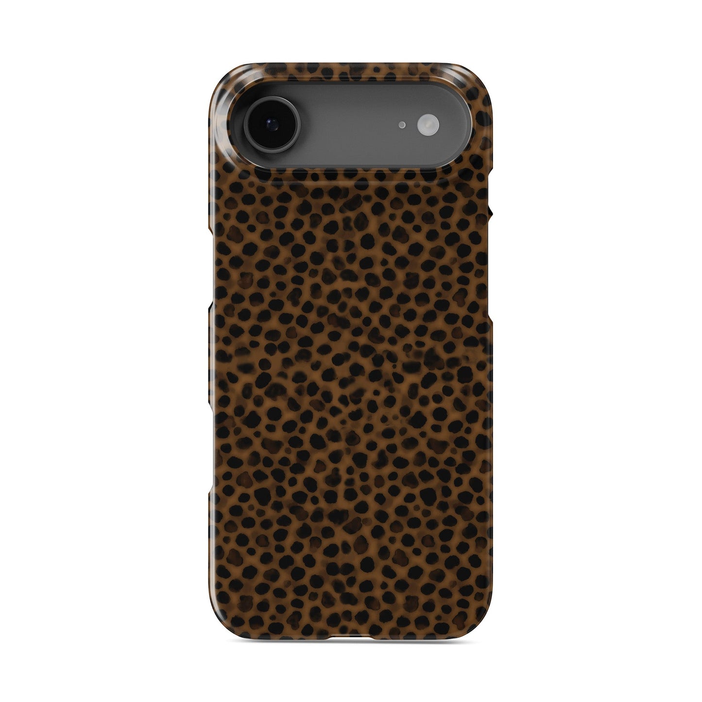 Primal Shade Snap Phone Case in glossy brown and black leopard print design – Ink and Ember Collection by Case & Charm