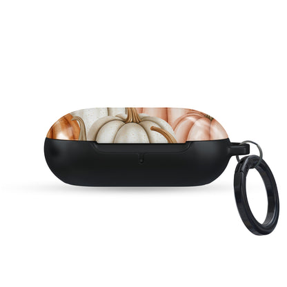 Protective Samsung Buds Pro case with autumn pumpkin print