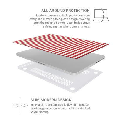 Red‑Ensign Bands | MacBook Case - Case & Charm