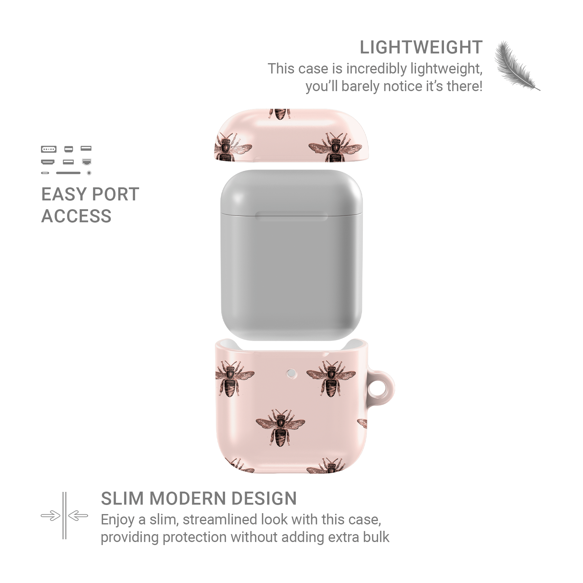 Rose Nectar | Apple AirPods Tough Case - Case & Charm