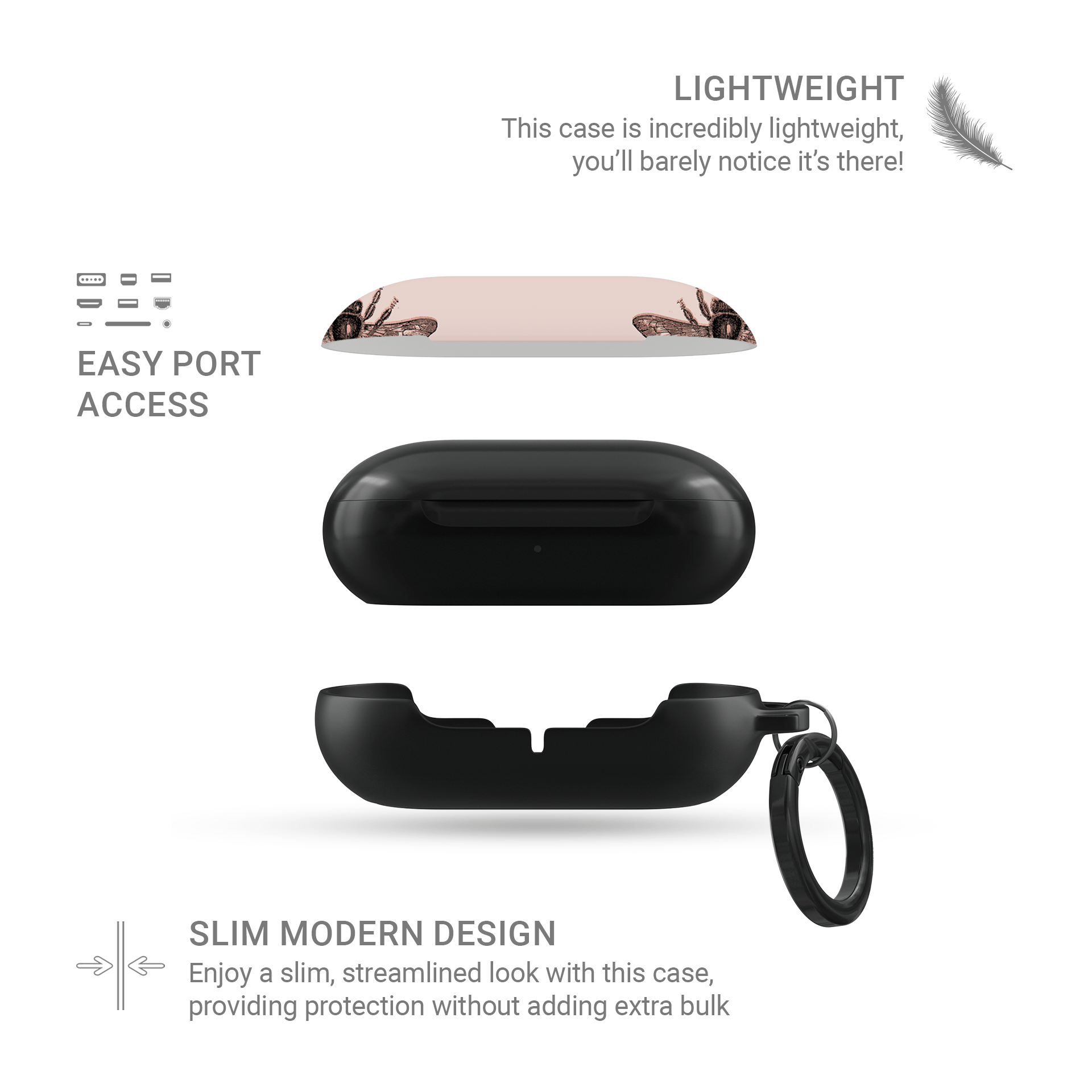 Rose Nectar | Samsung Buds Tough Case - Case & Charm