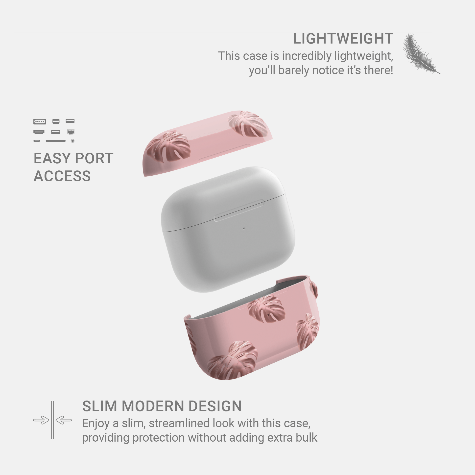 Rosé Tropic | Apple AirPods Tough Case - Case & Charm