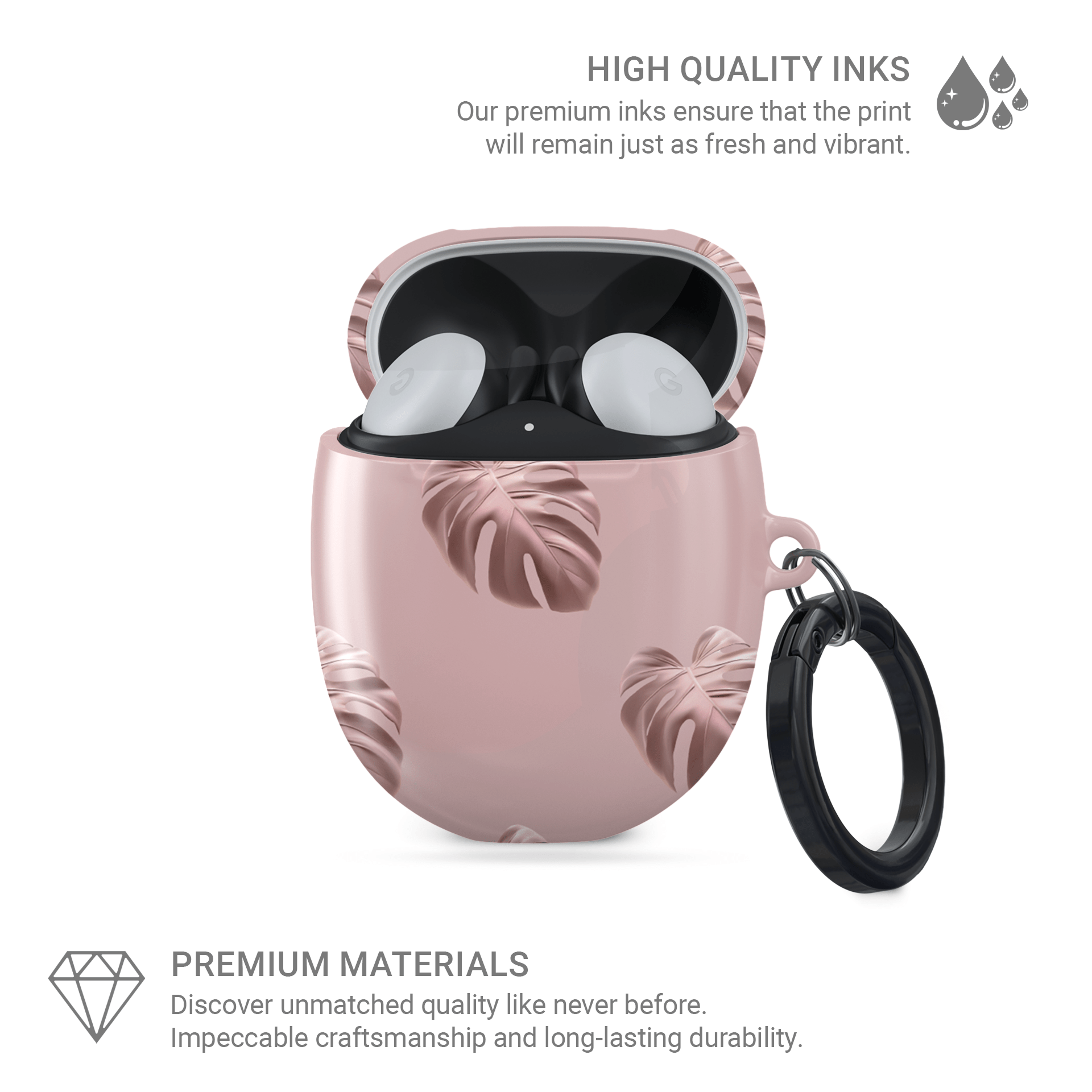 Rosé Tropic | Google Pixel Buds Tough Case - Case & Charm