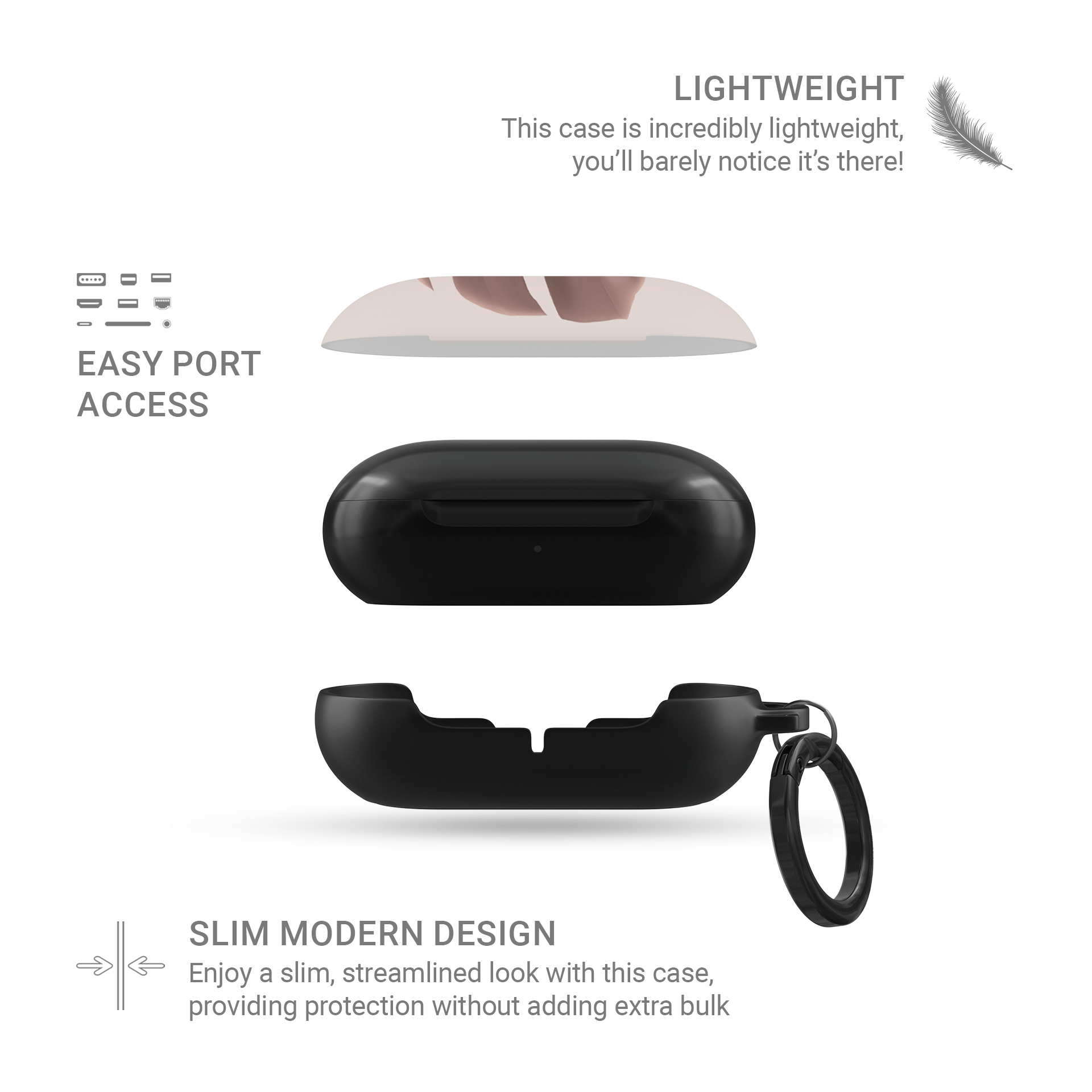 Rosé Tropic | Samsung Buds Tough Case - Case & Charm