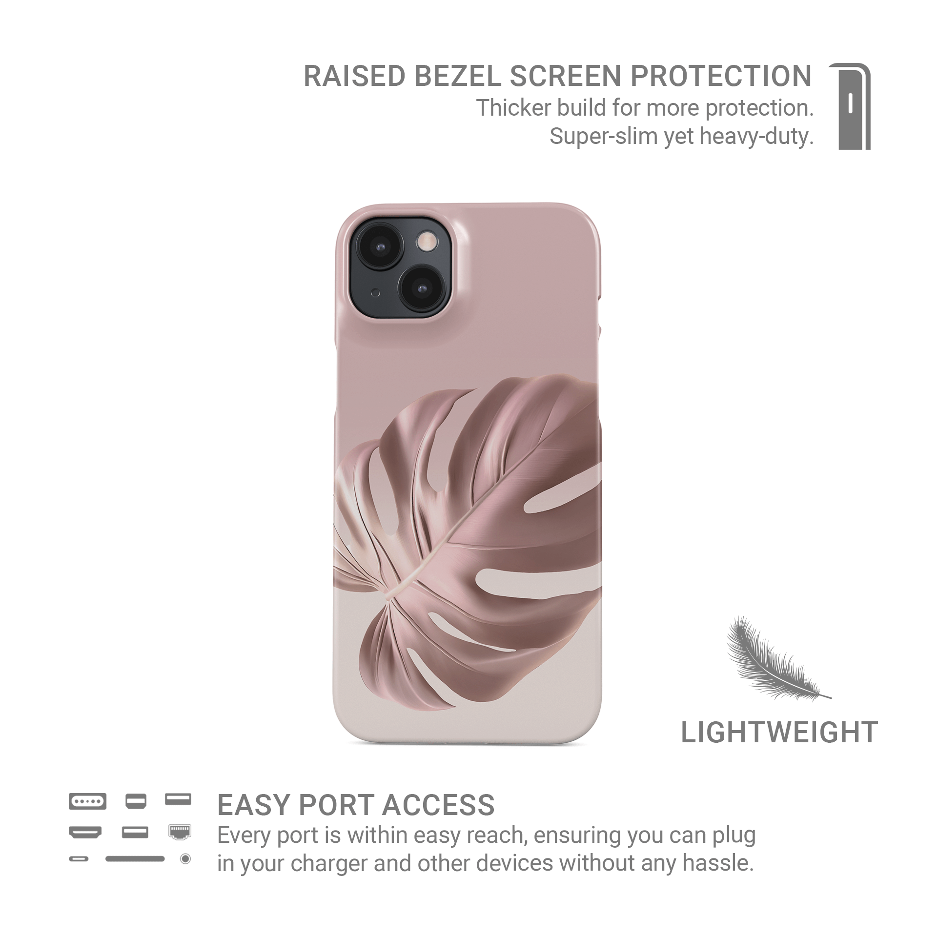 Rosé Tropic | Snap Phone Case - Case & Charm