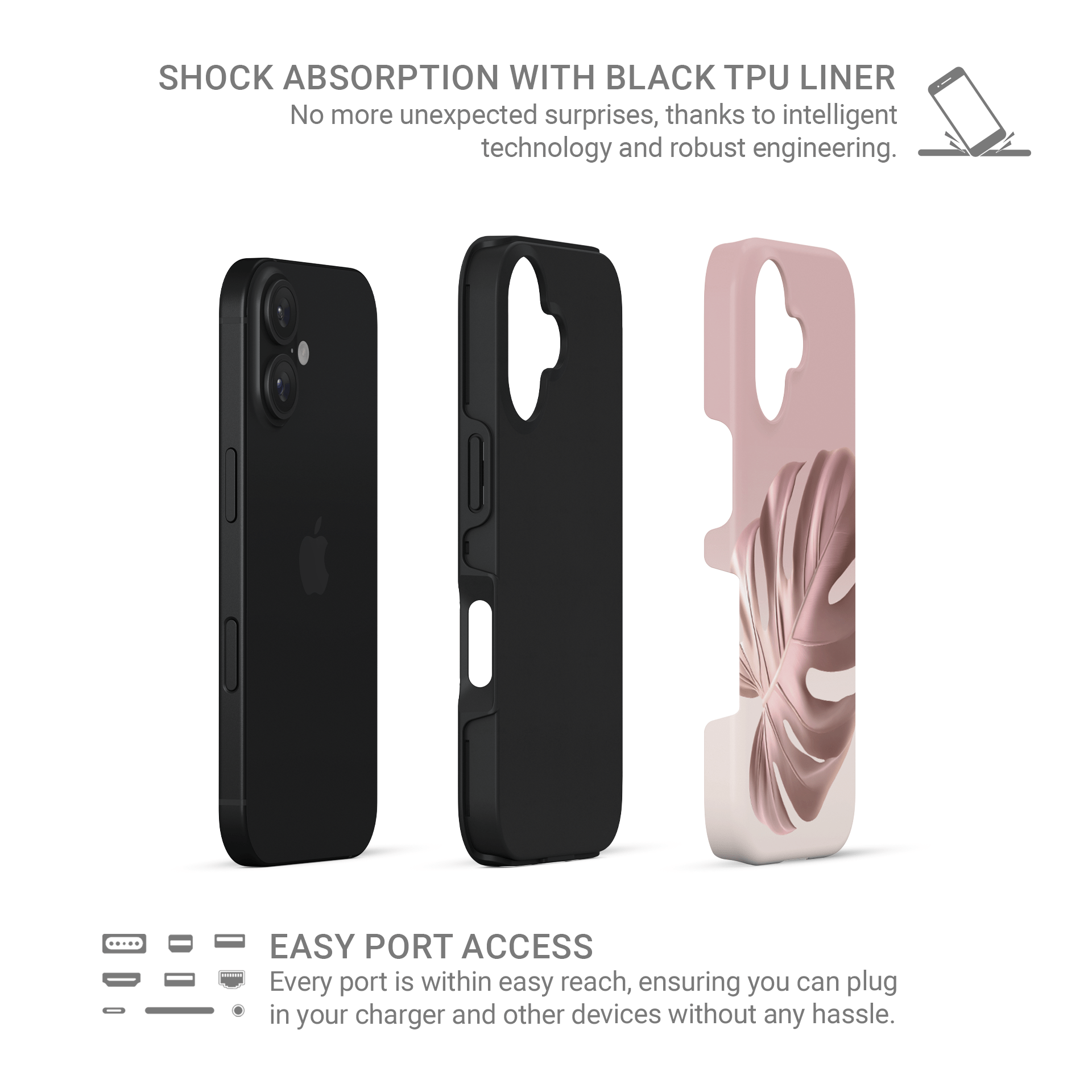 Rosé Tropic | Tough Phone Case - Case & Charm