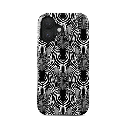 Zebra print MagSafe tough protective phone case