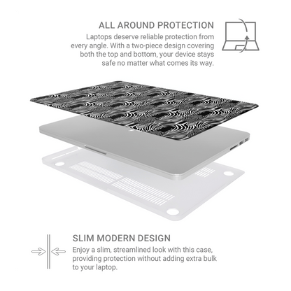 Case and Charm | Zebra Print Savanna Standoff Protective MacBook Case - Tech Accessories