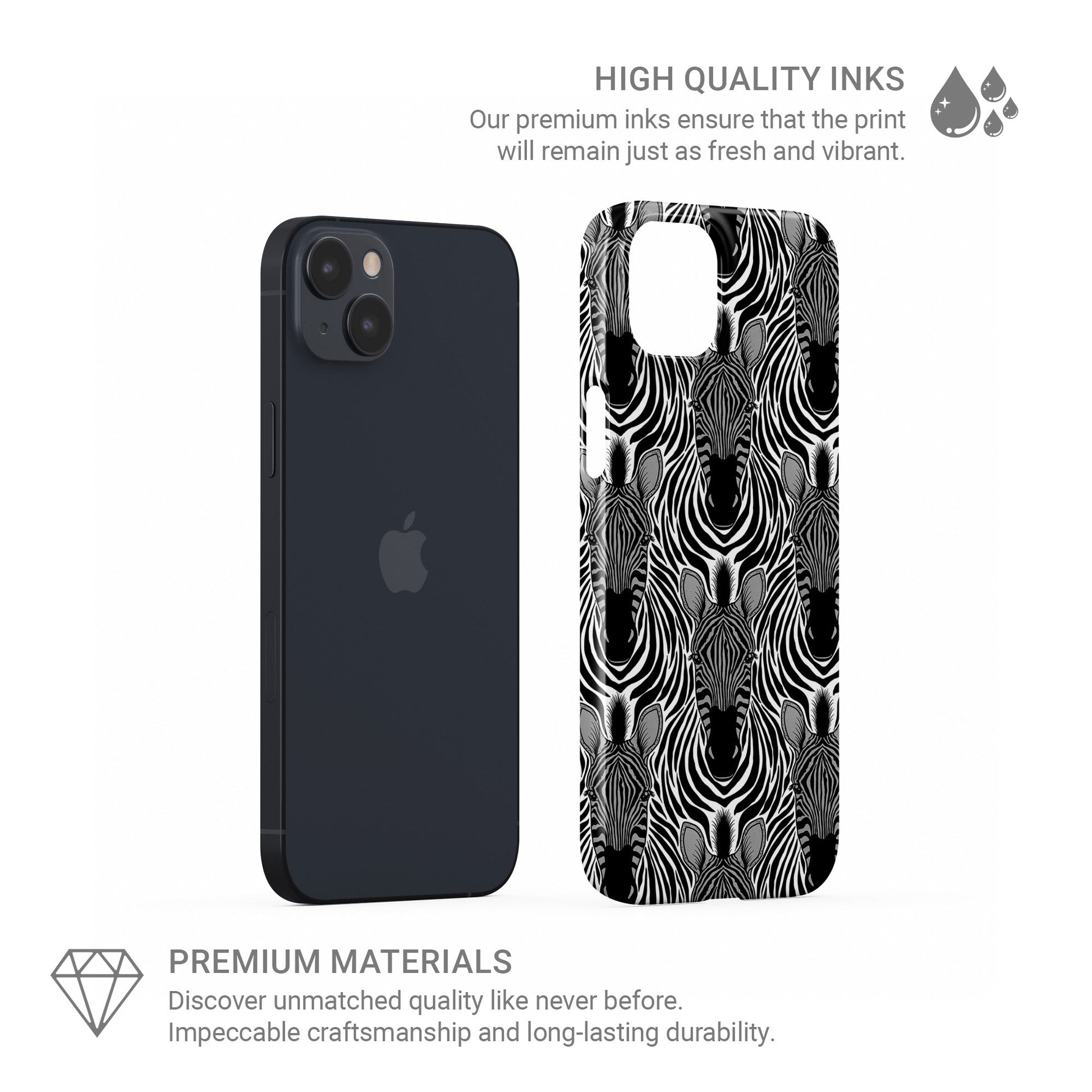 Zebra print protective phone case