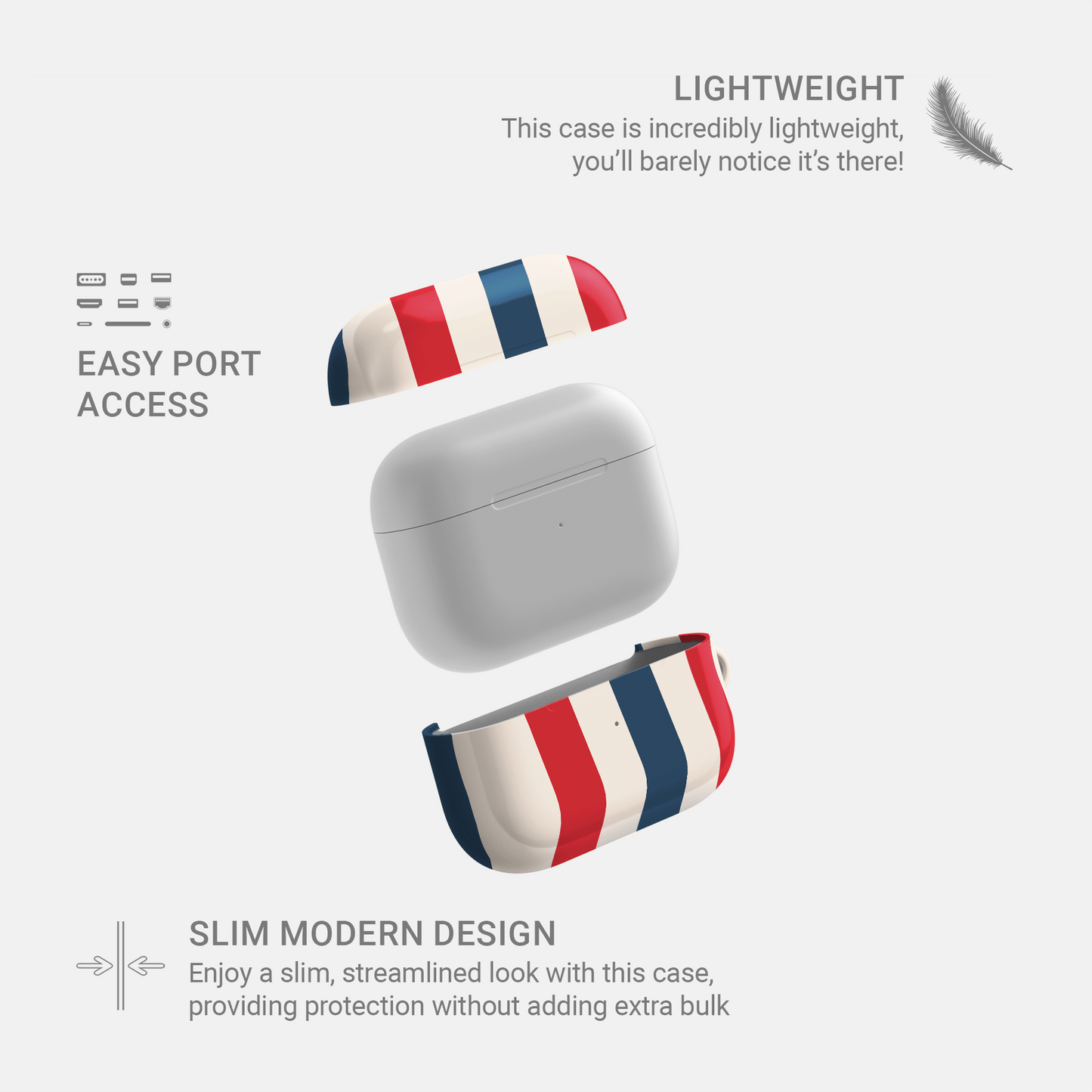 Semaphore Stripes | Apple AirPods Tough Case - Case & Charm