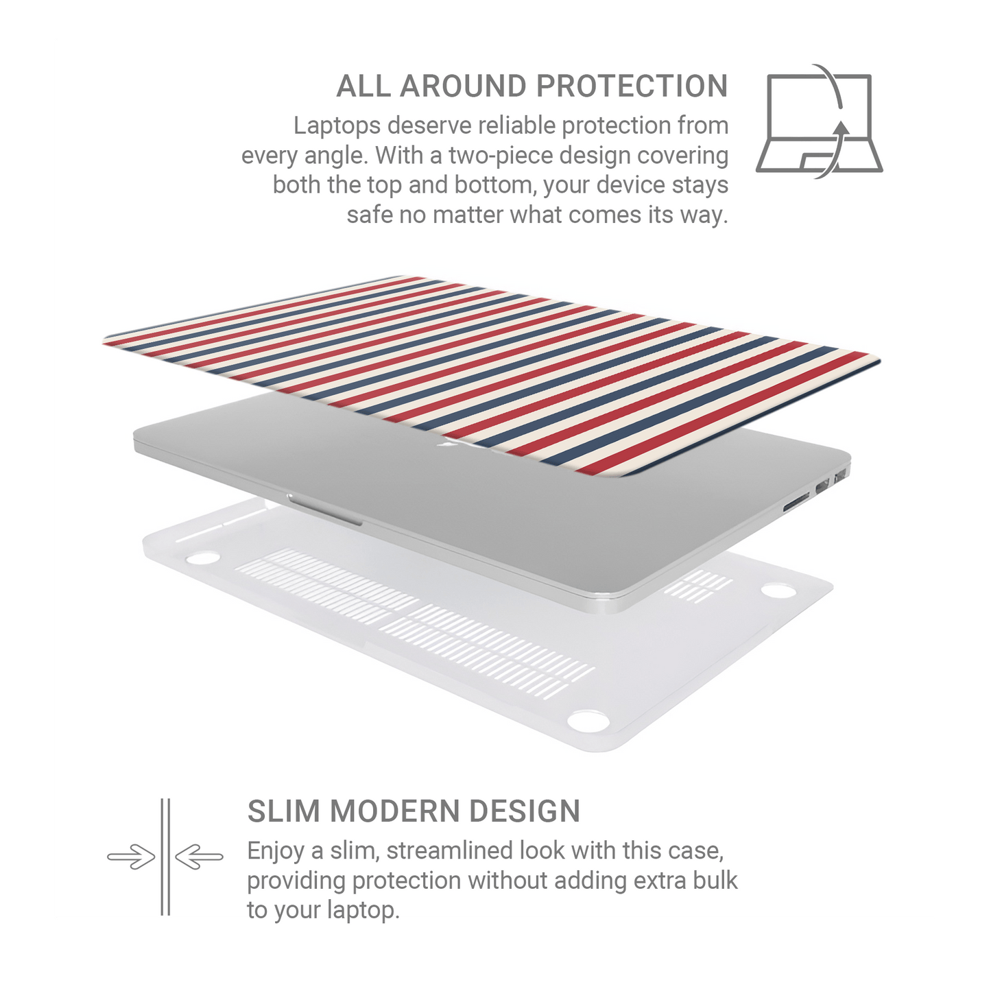 Semaphore Stripes | MacBook Case - Case & Charm