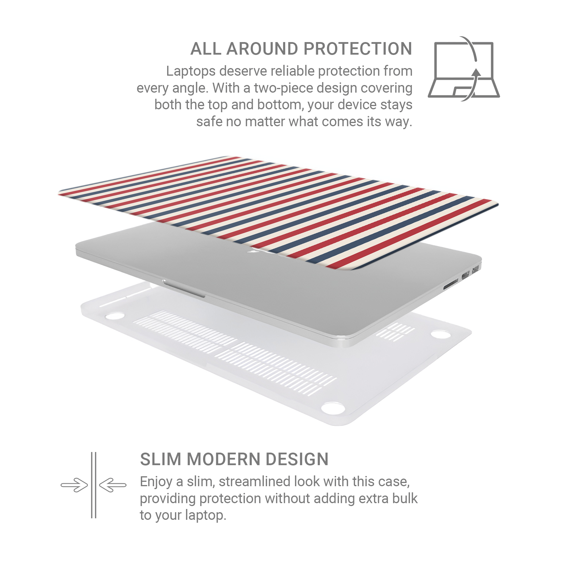 Semaphore Stripes | MacBook Case - Case & Charm