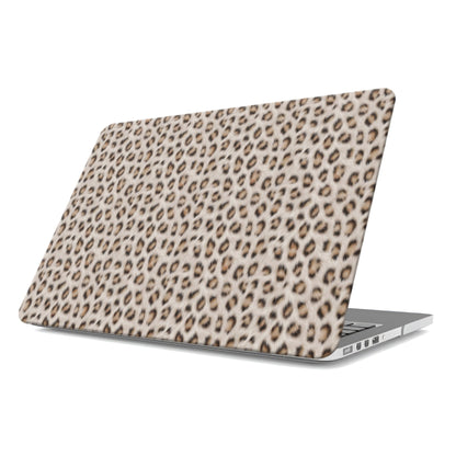 Snowy Roar MacBook Case with soft snow-leopard print, matte finish, snap-on shell and vented cooling base.