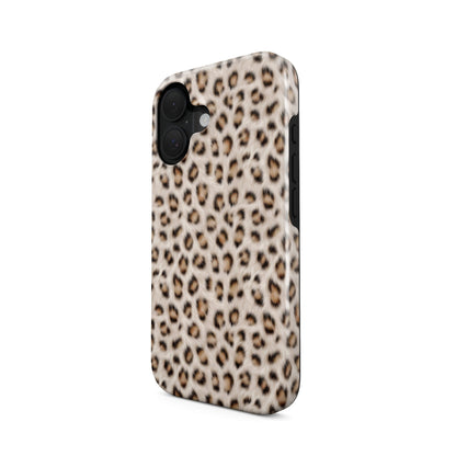 leopard print MagSafe Tough Phone Case with glossy finish