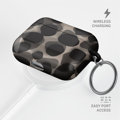 Stone Ash AirPods tough case with grey marble design, dual layer build, and glossy finish for everyday protection.