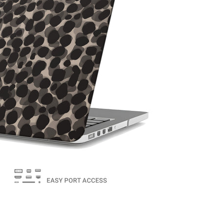 Stone Ash MacBook Case in matte grey marble design – slim protective laptop cover from Case & Charm.