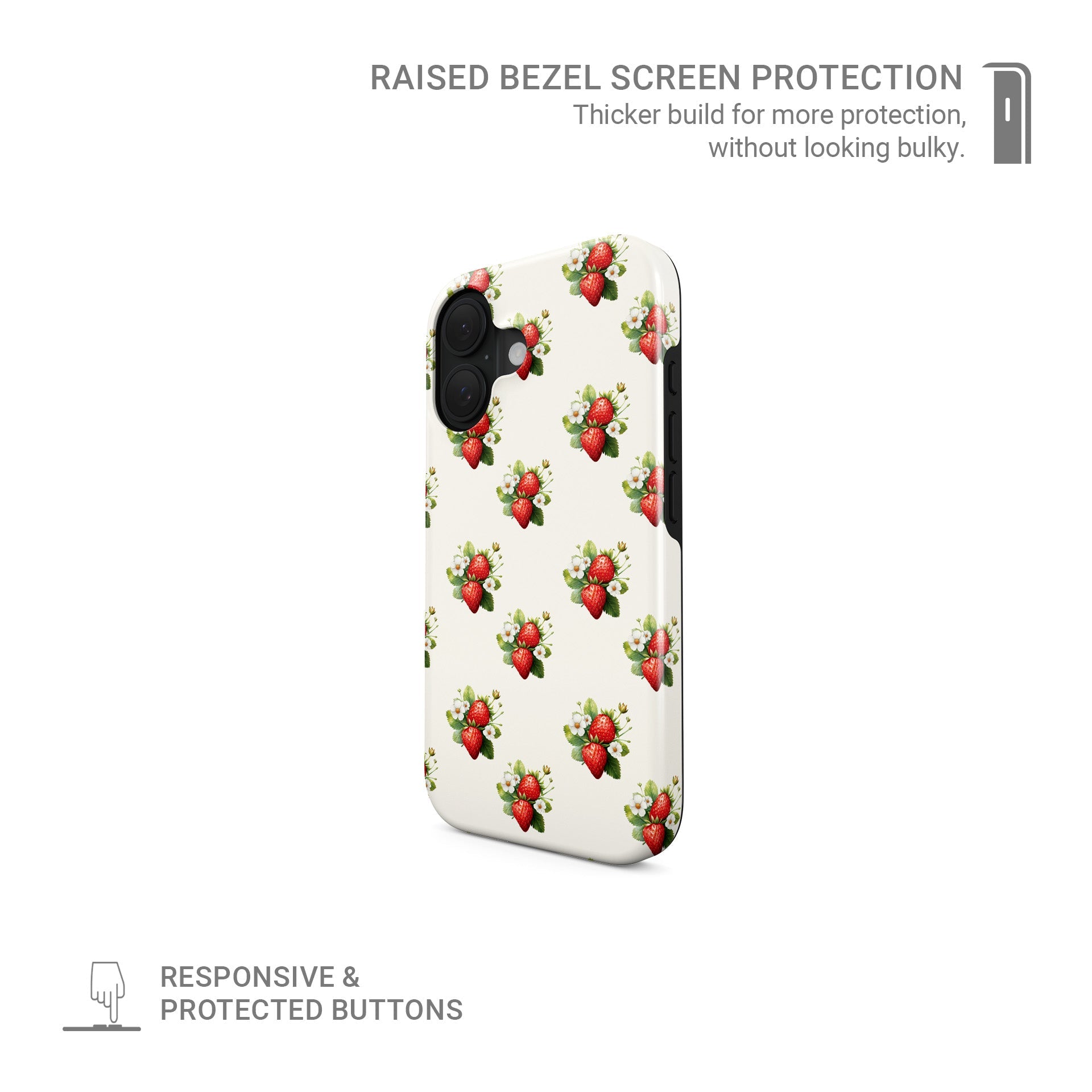 Strawberry Bliss | Tough Phone Case - Tech Accessories