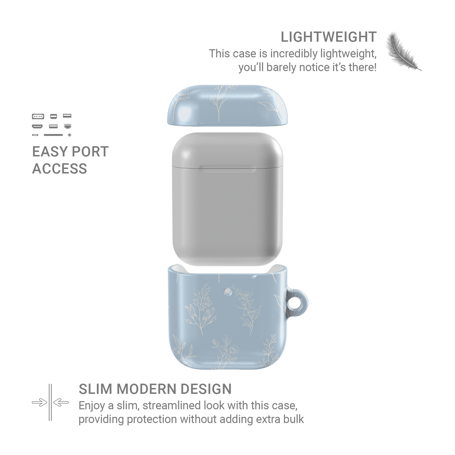 Tranquil Blooms | Apple AirPods Tough Case - Tech Accessories