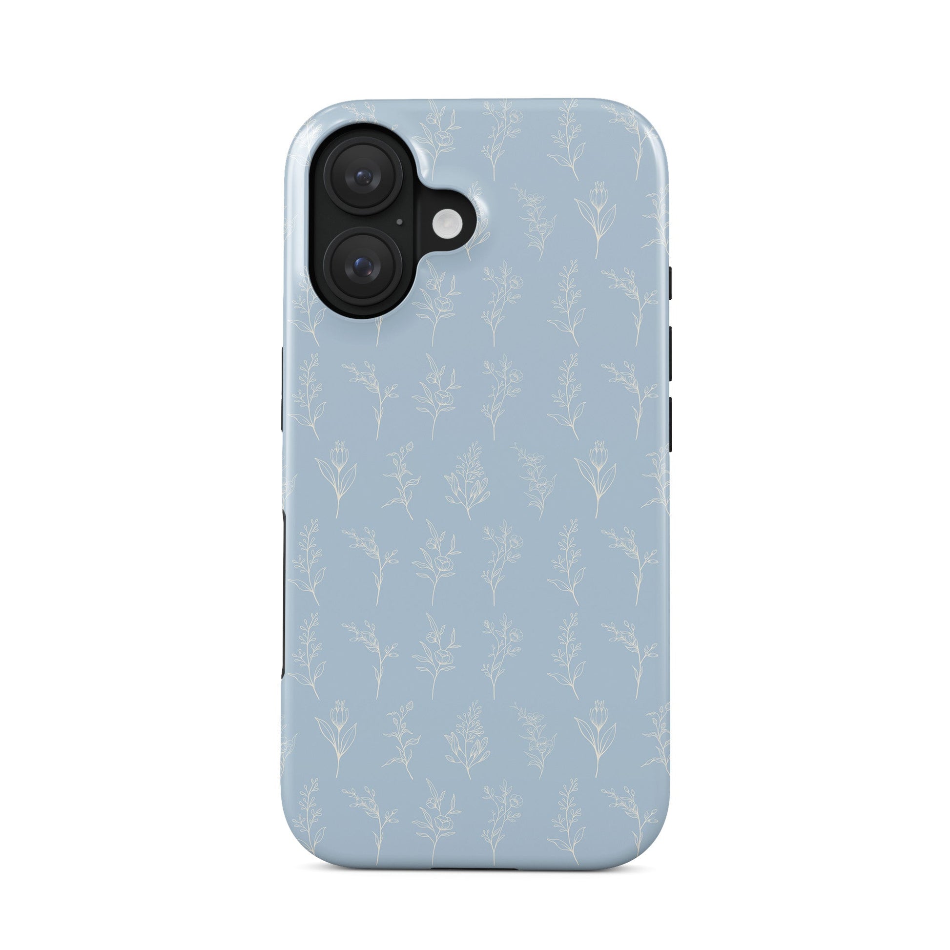 Blue boho tough protective phone case for iPhone, Samsung and Pixel