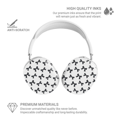 Durable scratch-resistant AirPods Max cover in Twilight Ribbon Bow design