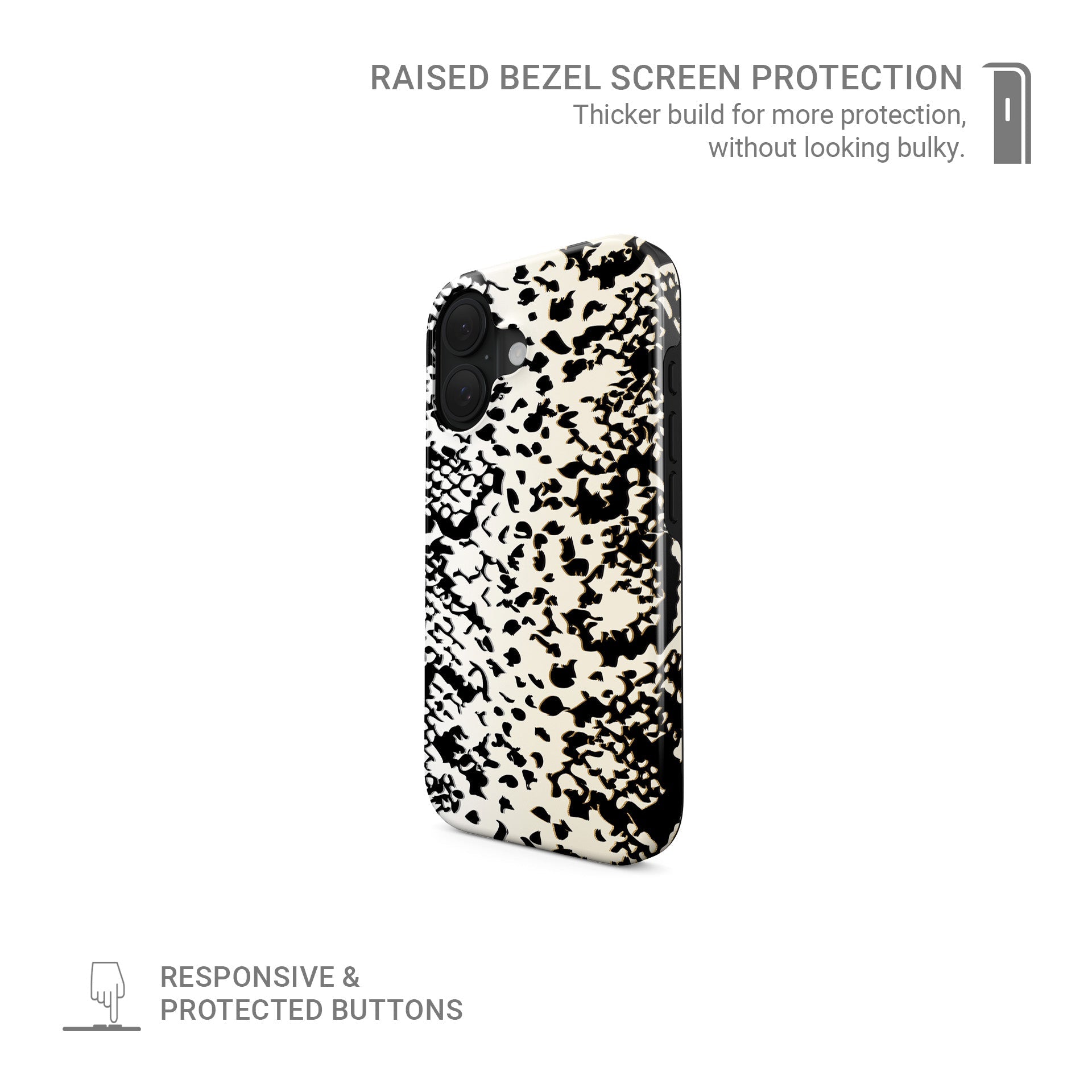 Snake print tough protective phone case for iPhone, Samsung and Pixel