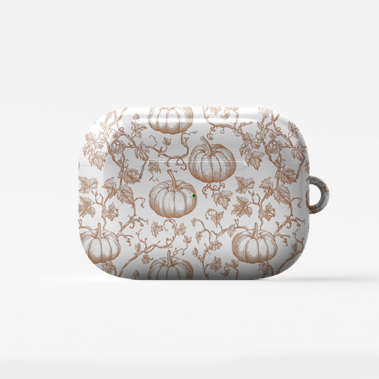 Protective autumn AirPods Pro case with vintage pumpkin
