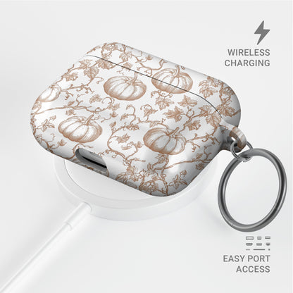 Protective autumn AirPods Pro case with vintage pumpkin