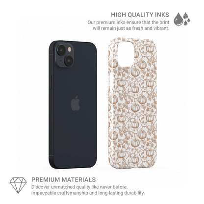 Cute snap phone case with pumpkin pattern