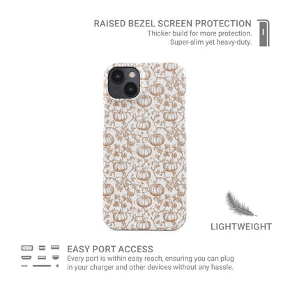 Cute snap phone case with pumpkin pattern
