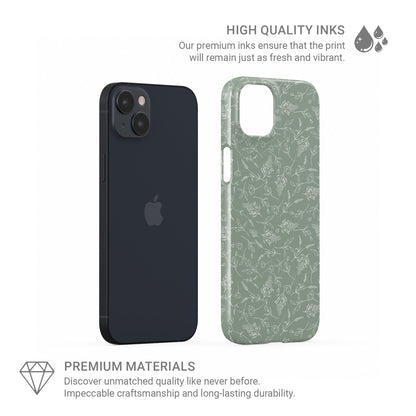 Green protective phone case