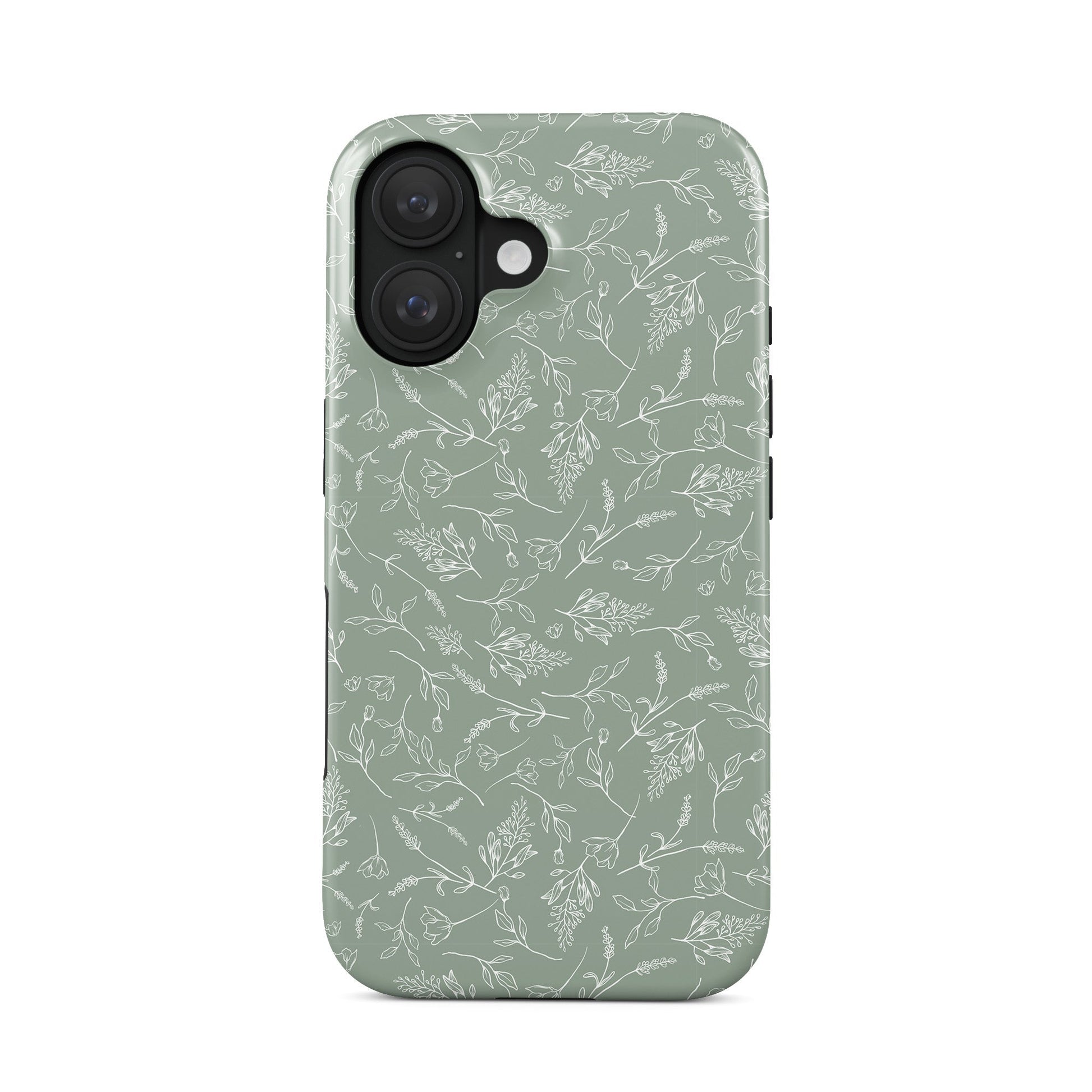 Green boho MagSafe tough protective phone case