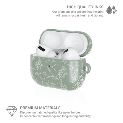 Whispering Greens | Protective Apple AirPods Tough Case - Tech Accessories