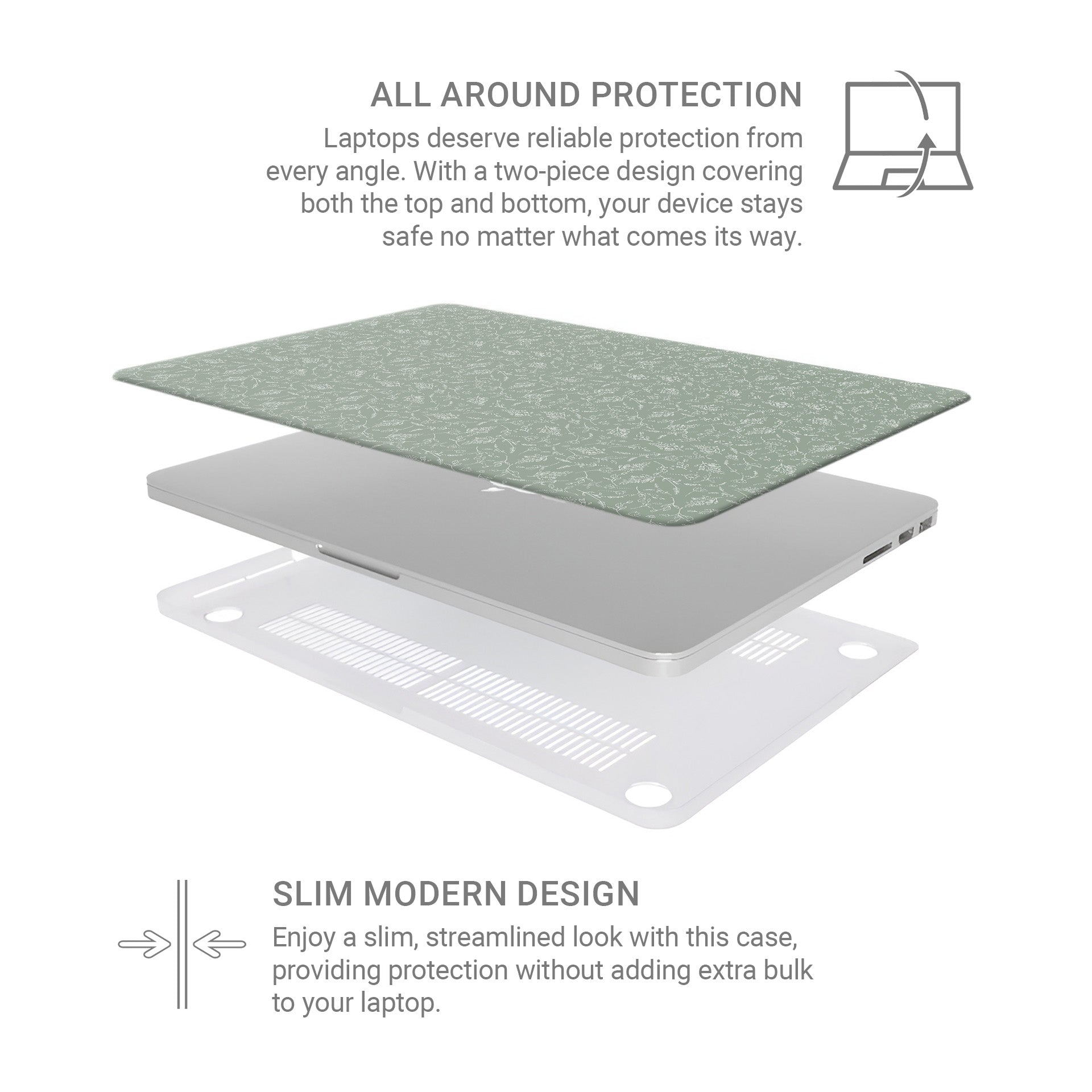 Whispering Greens | MacBook Case - Tech Accessories