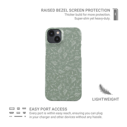 Green protective phone case