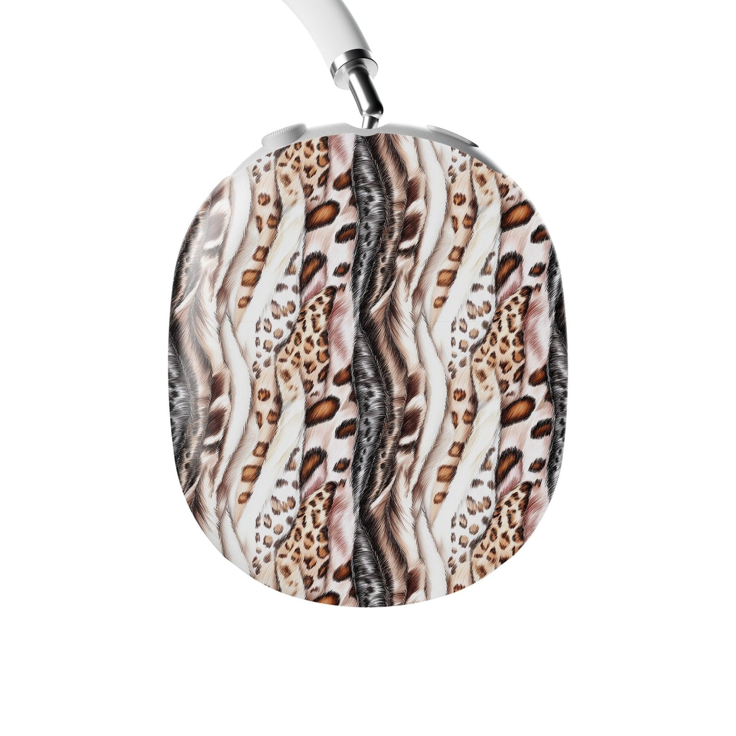 Wild Streaks mixed animal print striped Apple AirPods Max case with glossy fur texture