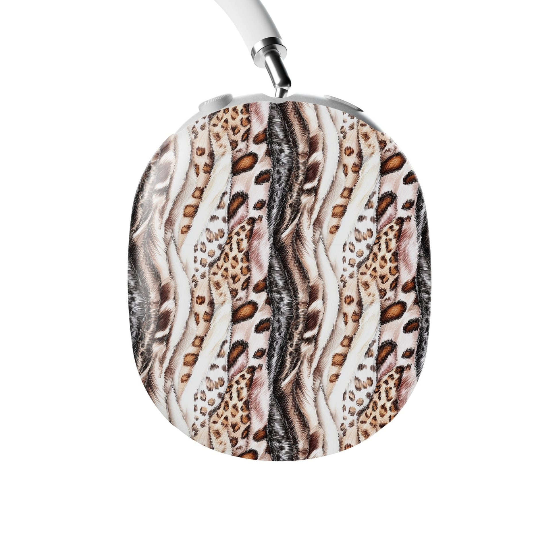 Wild Streaks mixed animal print striped Apple AirPods Max case with glossy fur texture