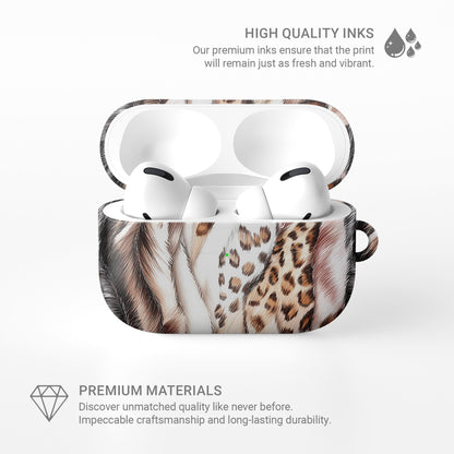 Wild Streaks leopard streak AirPods Tough Case with glossy finish, slim single-layer shell, and impact-resistant protection for everyday use.