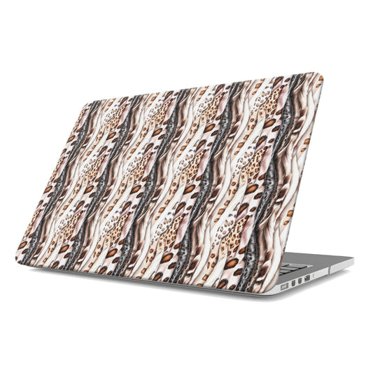 Wavy Streaks MacBook Case with soft abstract flowing pattern, matte finish, snap-on shell and vented cooling base.