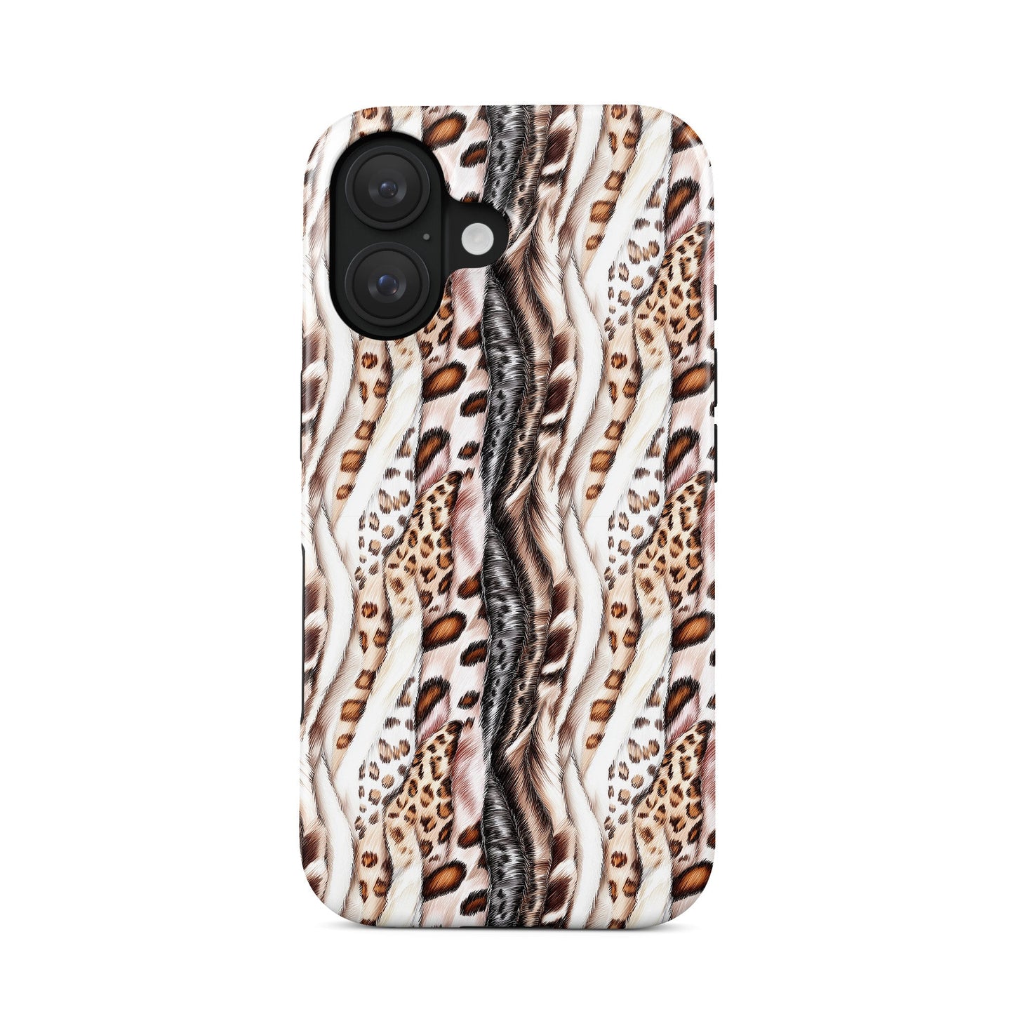 Shockproof leopard print Tough Case for iPhone, Samsung, and Pixel
